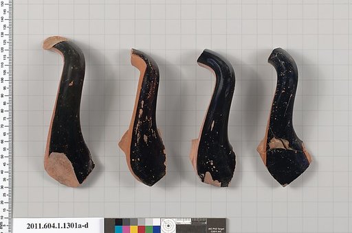Terracotta fragments of kylikes (drinking cups)