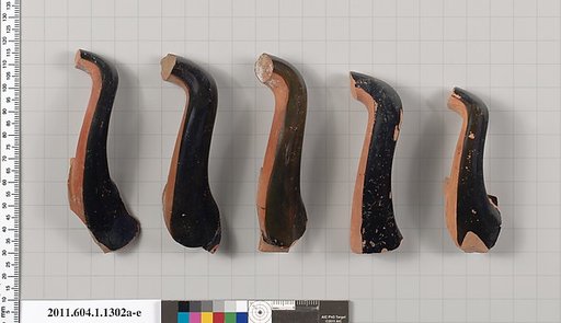 Terracotta fragments of kylikes (drinking cups)