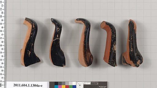 Terracotta fragments of kylikes (drinking cups)
