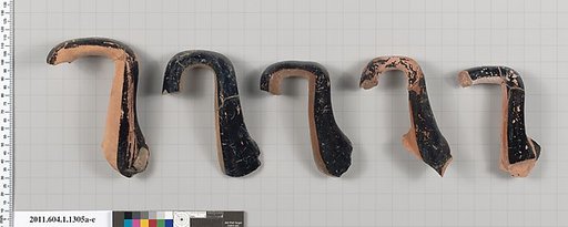 Terracotta fragments of kylikes (drinking cups)