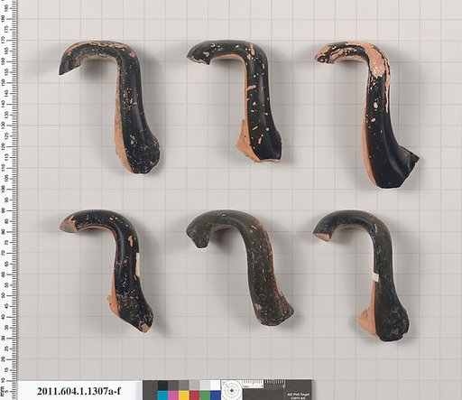 Terracotta fragments of kylikes (drinking cups)