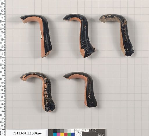 Terracotta fragments of kylikes (drinking cups)