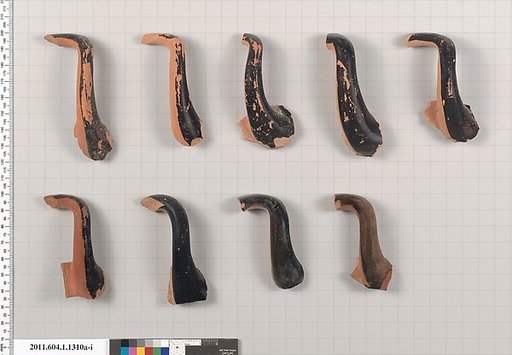 Terracotta fragments of kylikes (drinking cups)