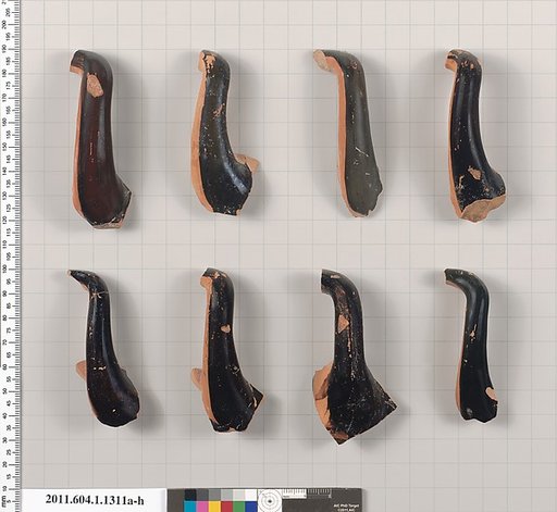 Terracotta fragments of kylikes (drinking cups)