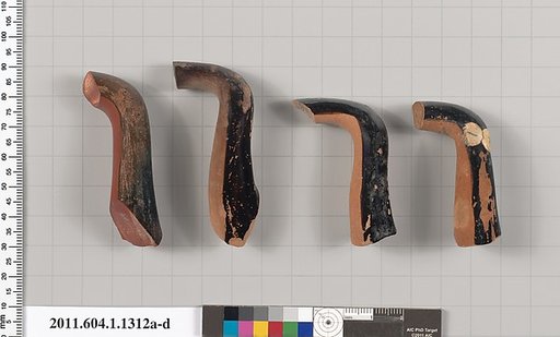 Terracotta fragments of kylikes (drinking cups)