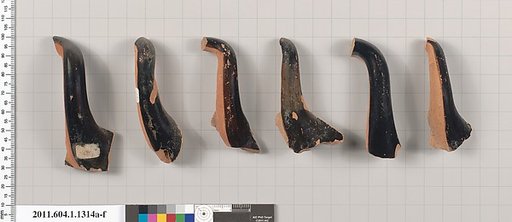 Terracotta fragments of kylikes (drinking cups)