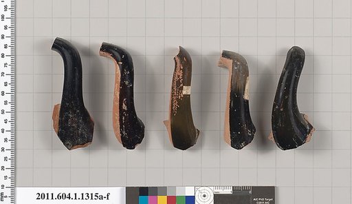 Terracotta fragments of kylikes (drinking cups)