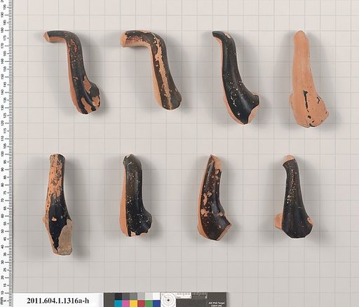 Terracotta fragments of kylikes (drinking cups)