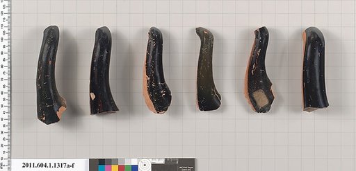 Terracotta fragments of kylikes (drinking cups)