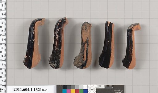 Terracotta fragments of kylikes (drinking cups)