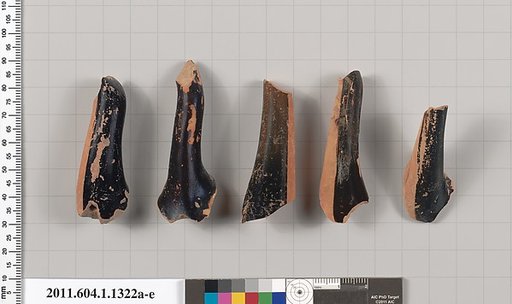 Terracotta fragments of kylikes (drinking cups)