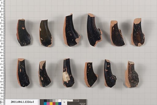 Terracotta fragments of kylikes (drinking cups)