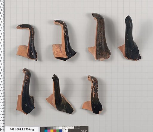 Terracotta fragments of kylikes (drinking cups)