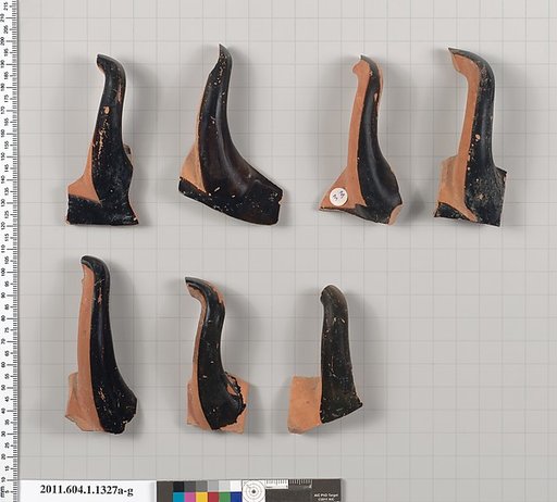 Terracotta fragments of kylikes (drinking cups)
