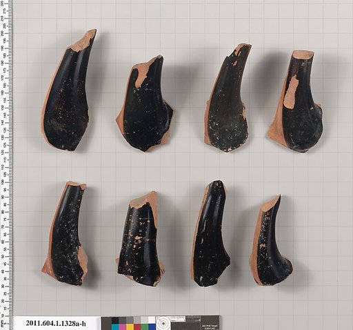 Terracotta fragments of kylikes (drinking cups)