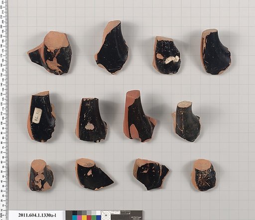 Terracotta fragments of kylikes (drinking cups)