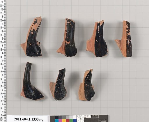 Terracotta fragments of kylikes (drinking cups)