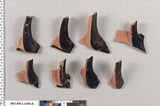 Terracotta fragments of kylikes (drinking cups)