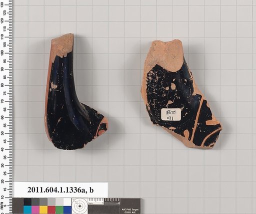 Terracotta fragments of kylikes (drinking cups)