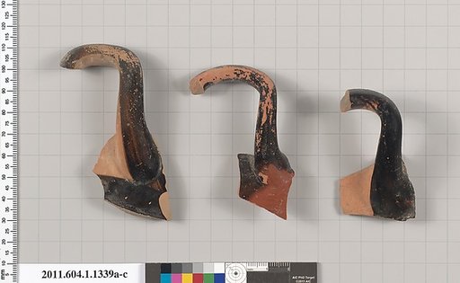 Terracotta fragments of kylikes (drinking cups)