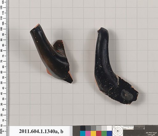 Terracotta fragments of kylikes (drinking cups)
