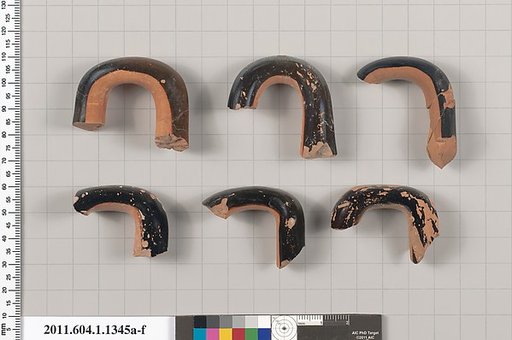 Terracotta fragments of kylikes (drinking cups)