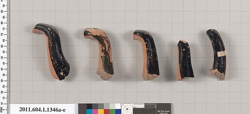 Terracotta fragments of kylikes (drinking cups)