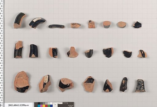 Terracotta fragments of kylikes (drinking cups)