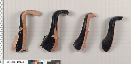 Terracotta fragments of kylikes (drinking cups)