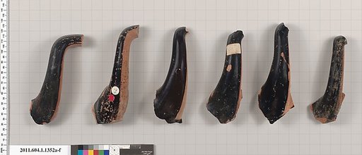 Terracotta fragments of kylikes (drinking cups)