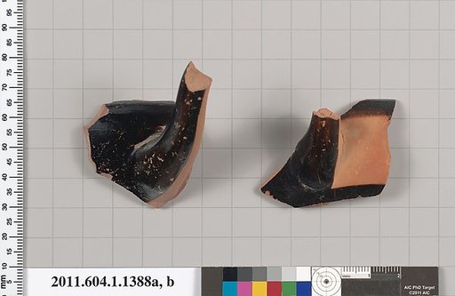 Terracotta fragments of kylikes (drinking cups)