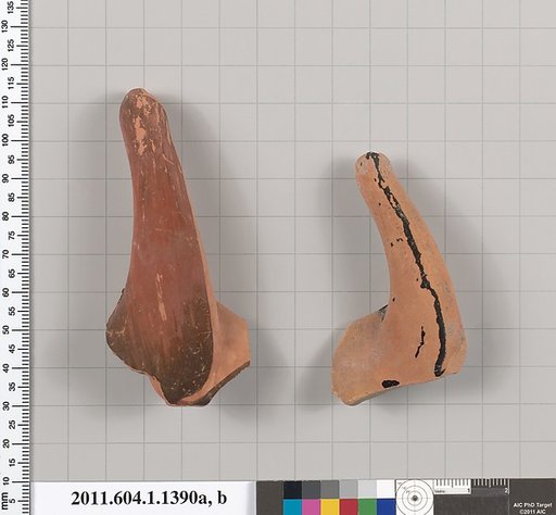 Terracotta fragments of kylikes (drinking cups)