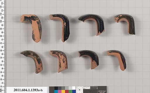 Terracotta fragments of kylikes (drinking cups)