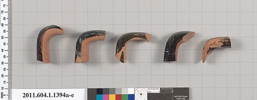 Terracotta fragments of kylikes (drinking cups)