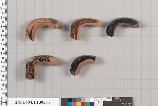 Terracotta fragments of kylikes (drinking cups)