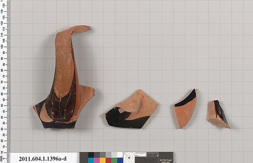 Terracotta fragments of kylikes (drinking cups)