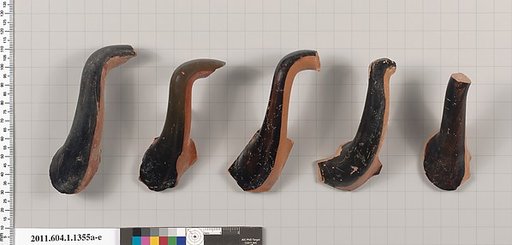 Terracotta fragments of kylikes (drinking cups)