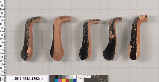 Terracotta fragments of kylikes (drinking cups)