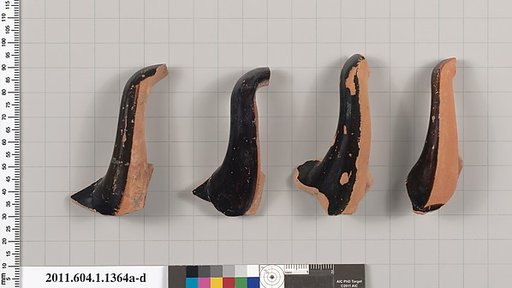 Terracotta fragments of kylikes (drinking cups)