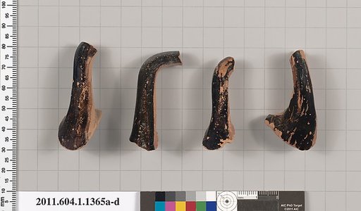 Terracotta fragments of kylikes (drinking cups)