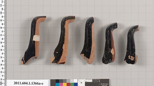 Terracotta fragments of kylikes (drinking cups)