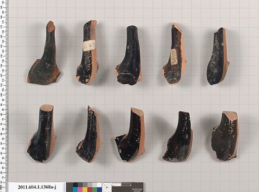 Terracotta fragments of kylikes (drinking cups)