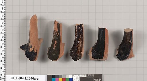 Terracotta fragments of kylikes (drinking cups)