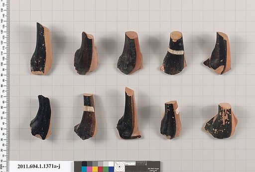 Terracotta fragments of kylikes (drinking cups)
