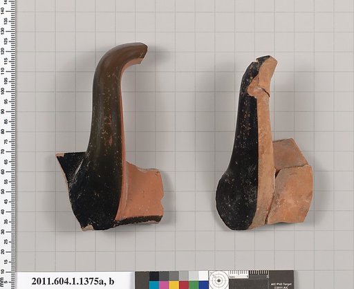 Terracotta fragments of kylikes (drinking cups)