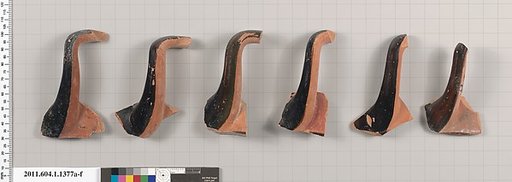 Terracotta fragments of kylikes (drinking cups)