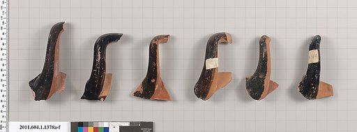 Terracotta fragments of kylikes (drinking cups)