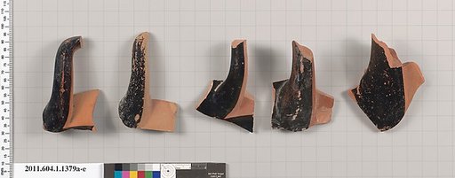Terracotta fragments of kylikes (drinking cups)