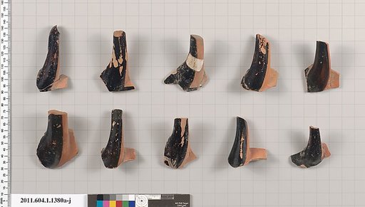 Terracotta fragments of kylikes (drinking cups)