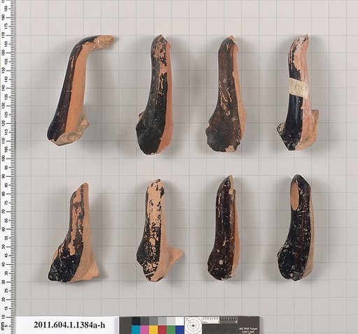 Terracotta fragments of kylikes (drinking cups)